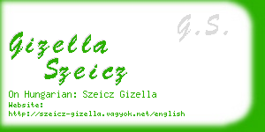 gizella szeicz business card